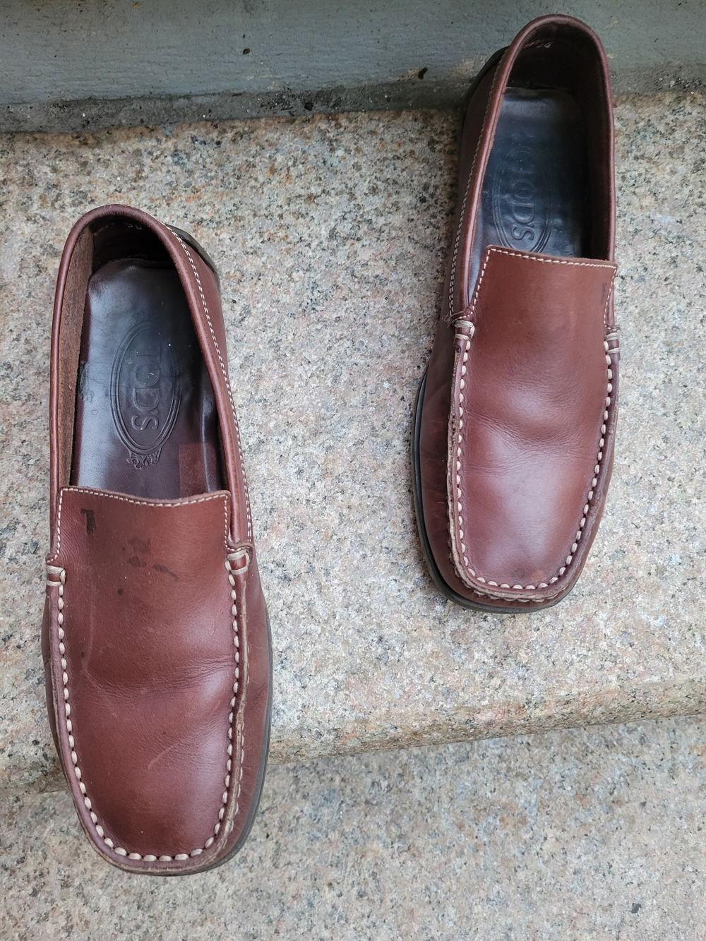 Tod's Gommino Brown Leather Driving Loafers Size 36 /6  Made in Italy
